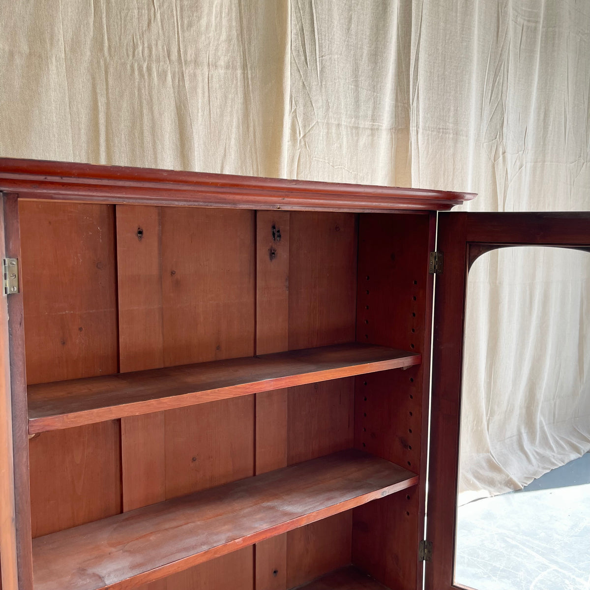 Antique Pine Glazed Cabinet - #2192f