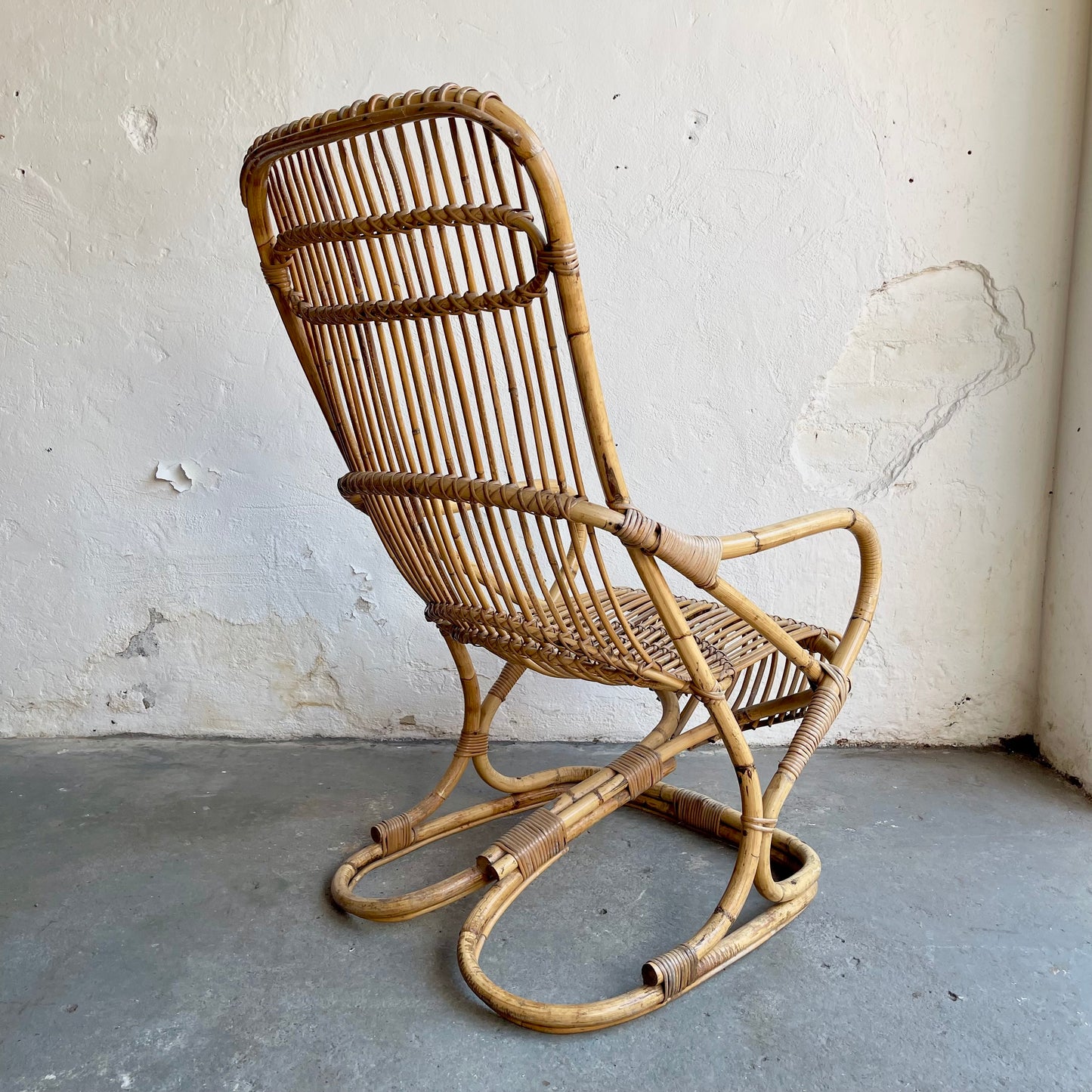 Vintage Italian Bamboo Armchair - #1099