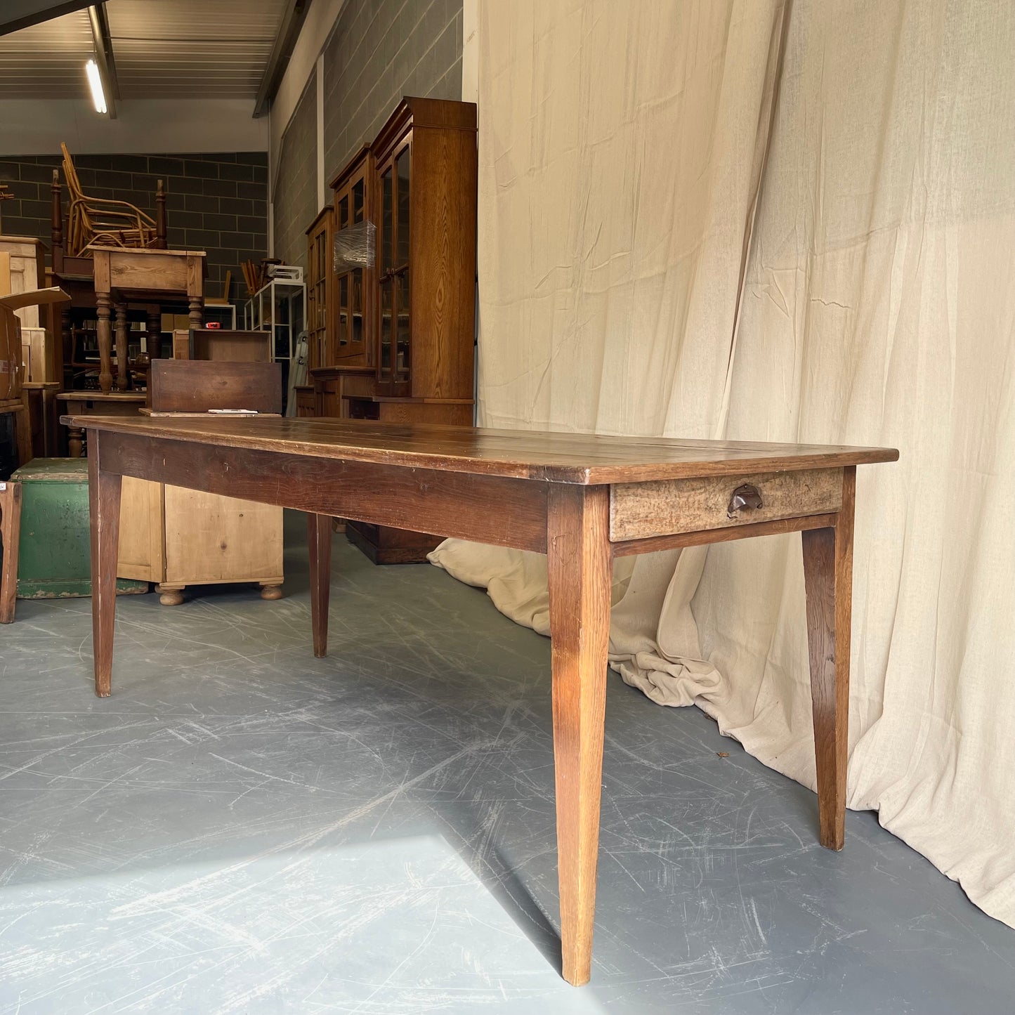 Antique French Chestnut Table - #2331