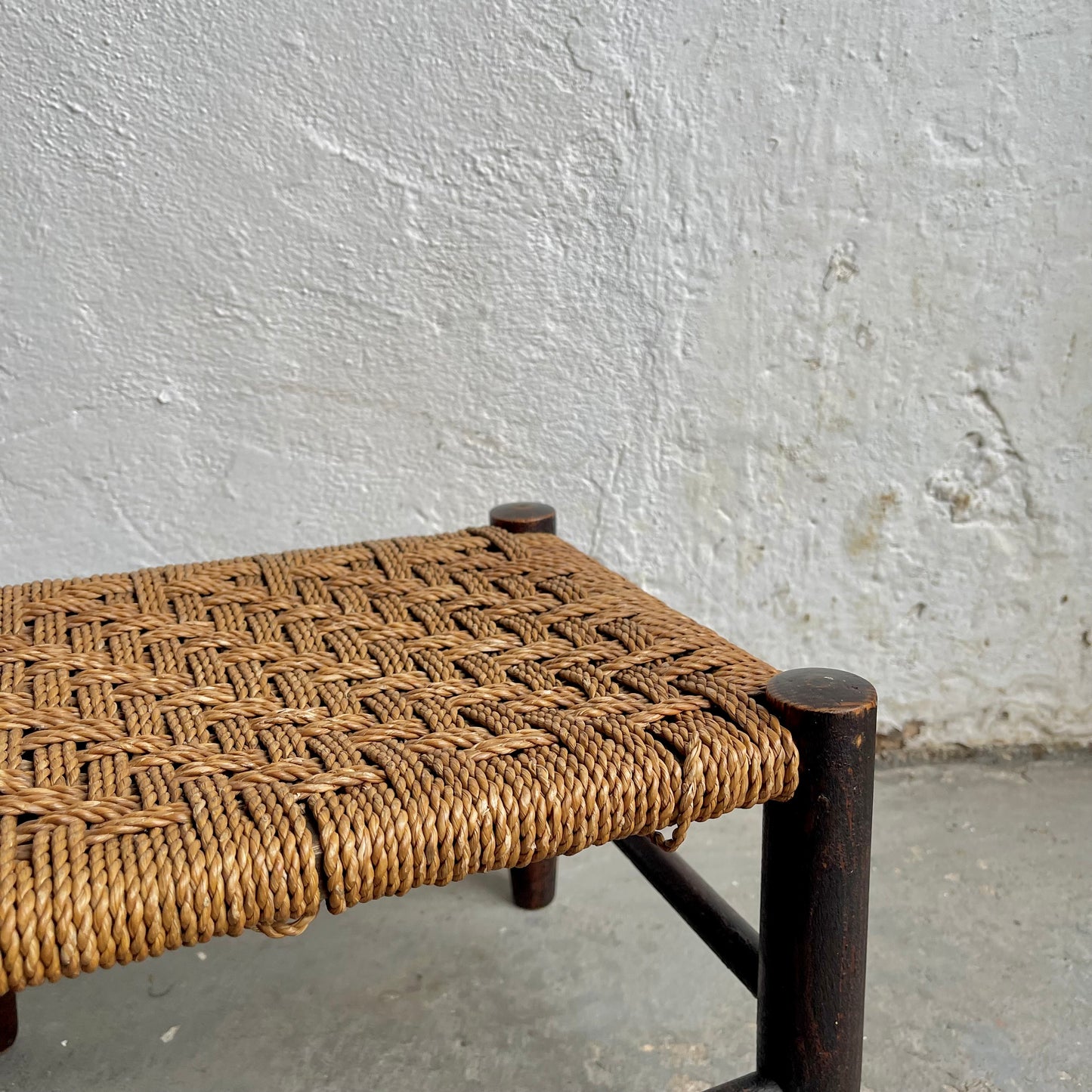 Vintage Rope Seat Stool - #1857