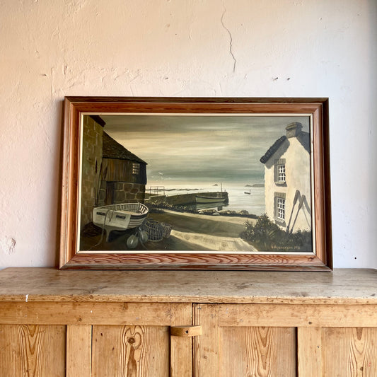 Vintage Framed Oil Sennen Cove - #1462