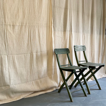 Vintage Painted Wooden Folding Chairs - #2191b