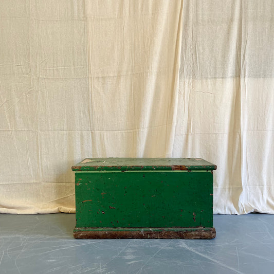 Antique Pine Painted Blanket Box - #2320
