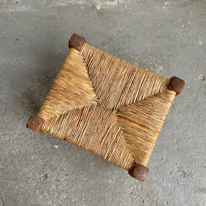 Vintage Rush Seat Stool - #1856