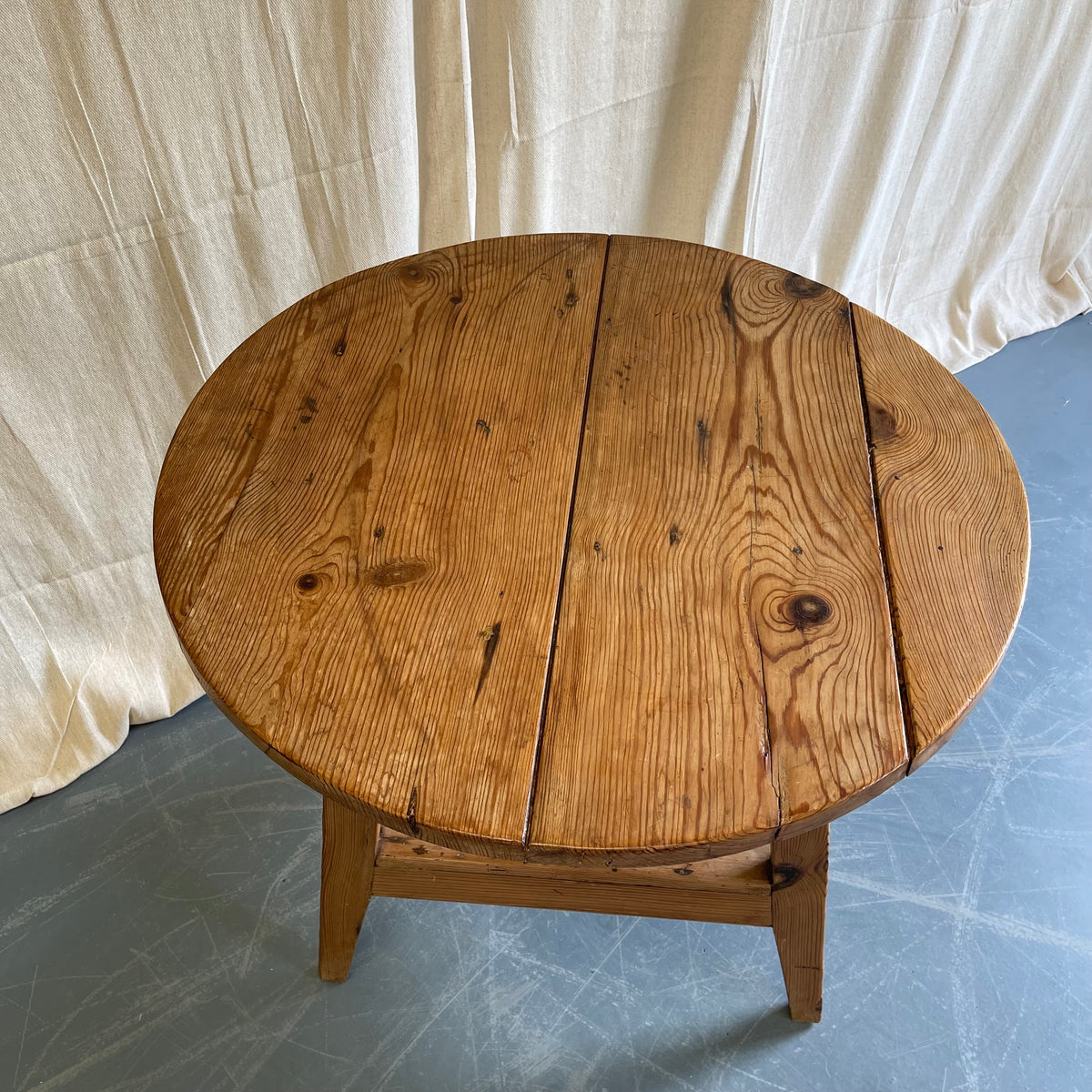 Antique Pine Cricket Table - #2337
