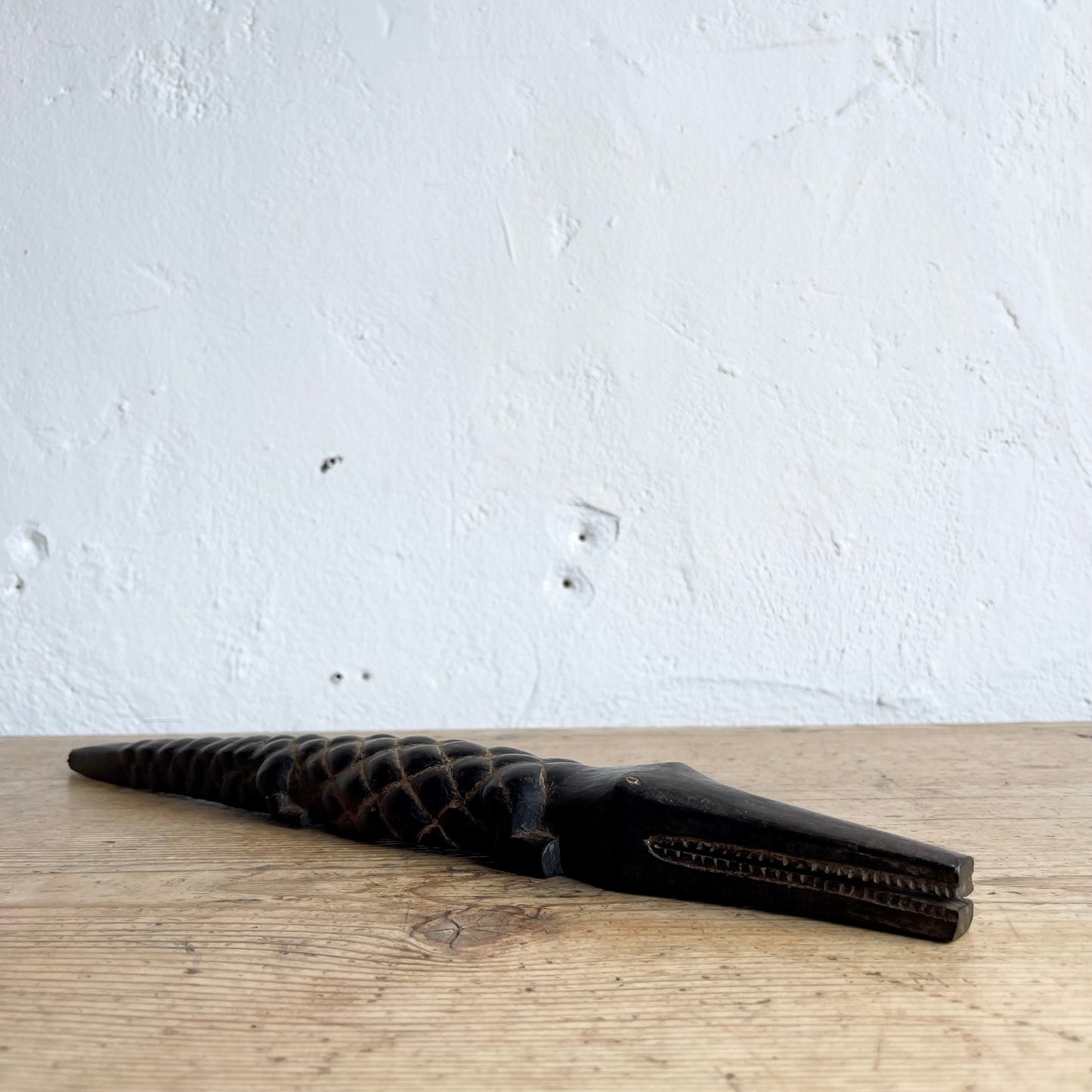 Vintage Hand Carved Wooden Crocodile