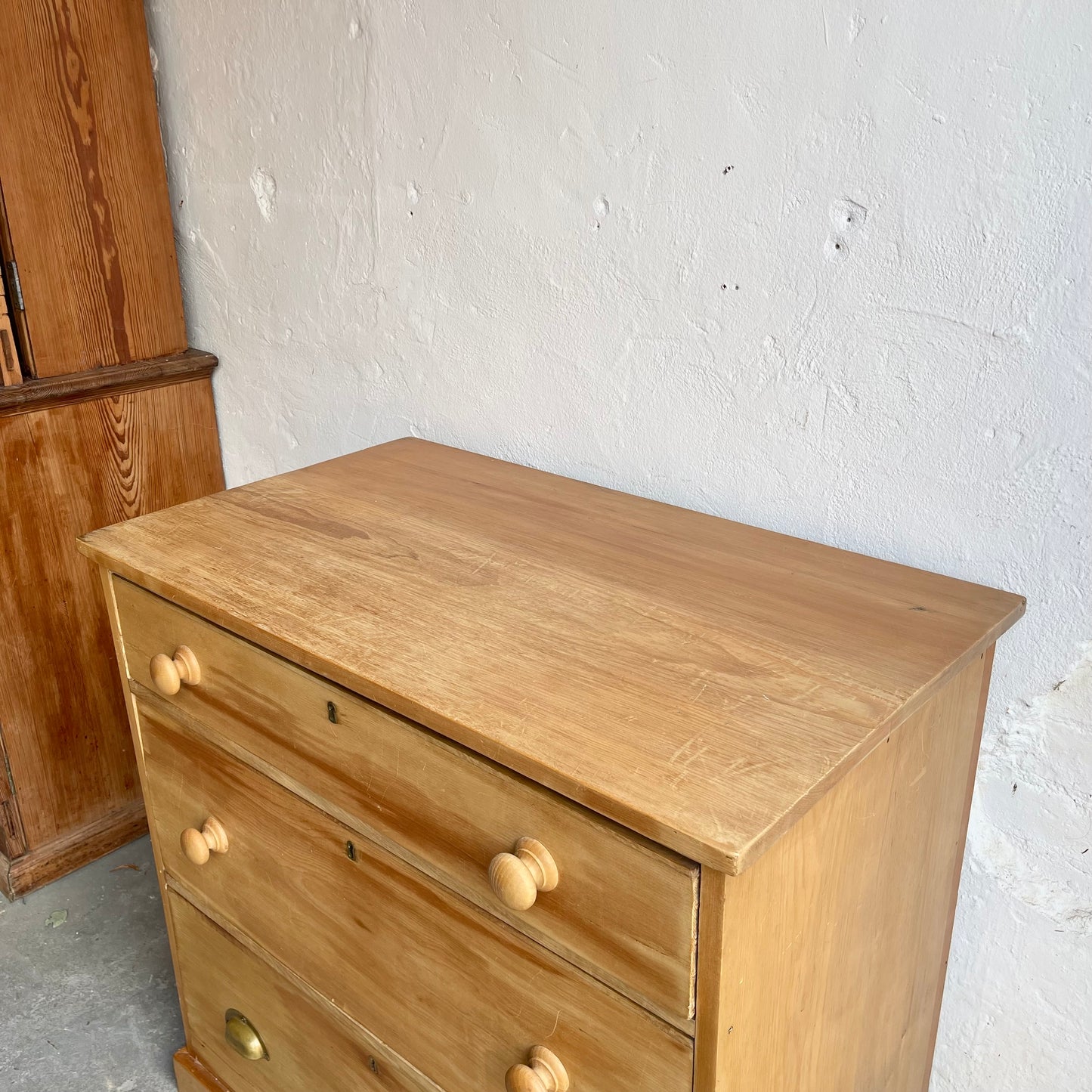 Antique Pine Chest Of Drawers - #