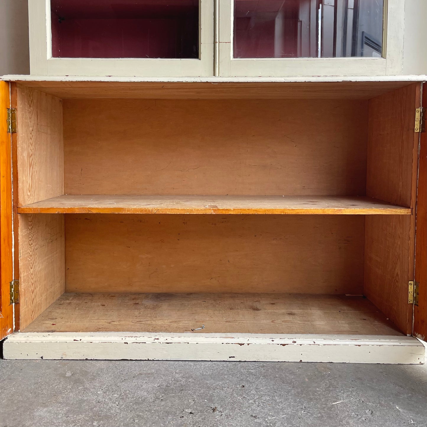 Antique Painted Glazed Cupboard - #1929