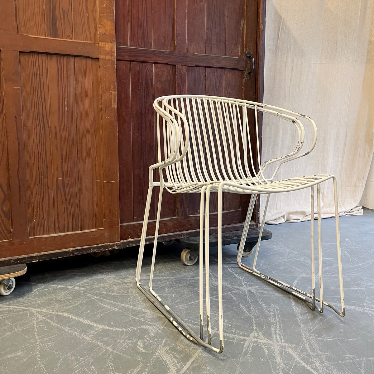 Set of Four Metal Painted Chairs - #2403