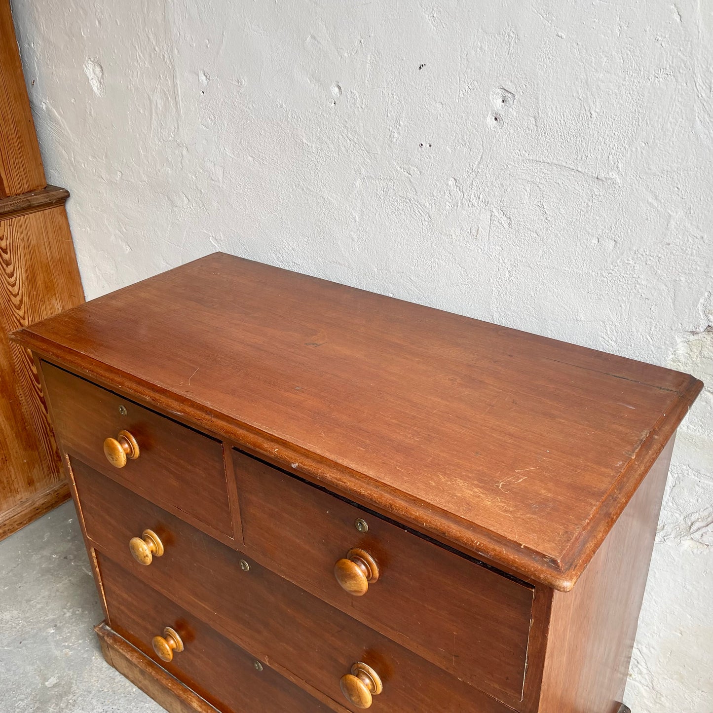 Antique Pine Chest Of Drawers