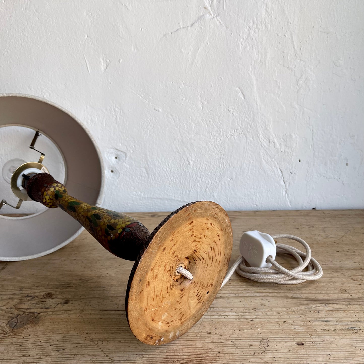 Vintage Painted Lamp Base