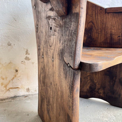 A Pair Of Vintage Elm Armchairs - #1865
