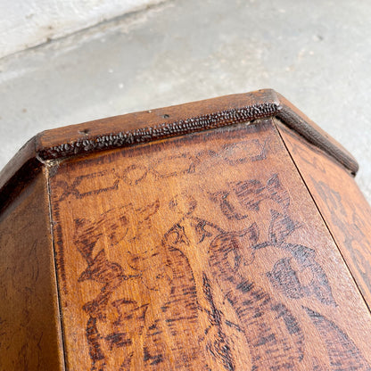 Victorian Pokerwork Table - #1708