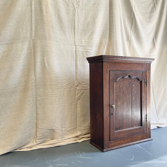 Antique Welsh Oak Wall Cupboard - #2157