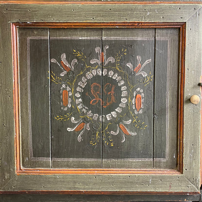 Folk Art Painted Farmhouse Dresser - #2342