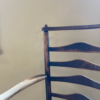 Antique Ladder Back Armchair -#1561