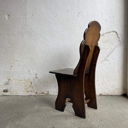 Set Of Six Vintage Elm Chairs - #2106