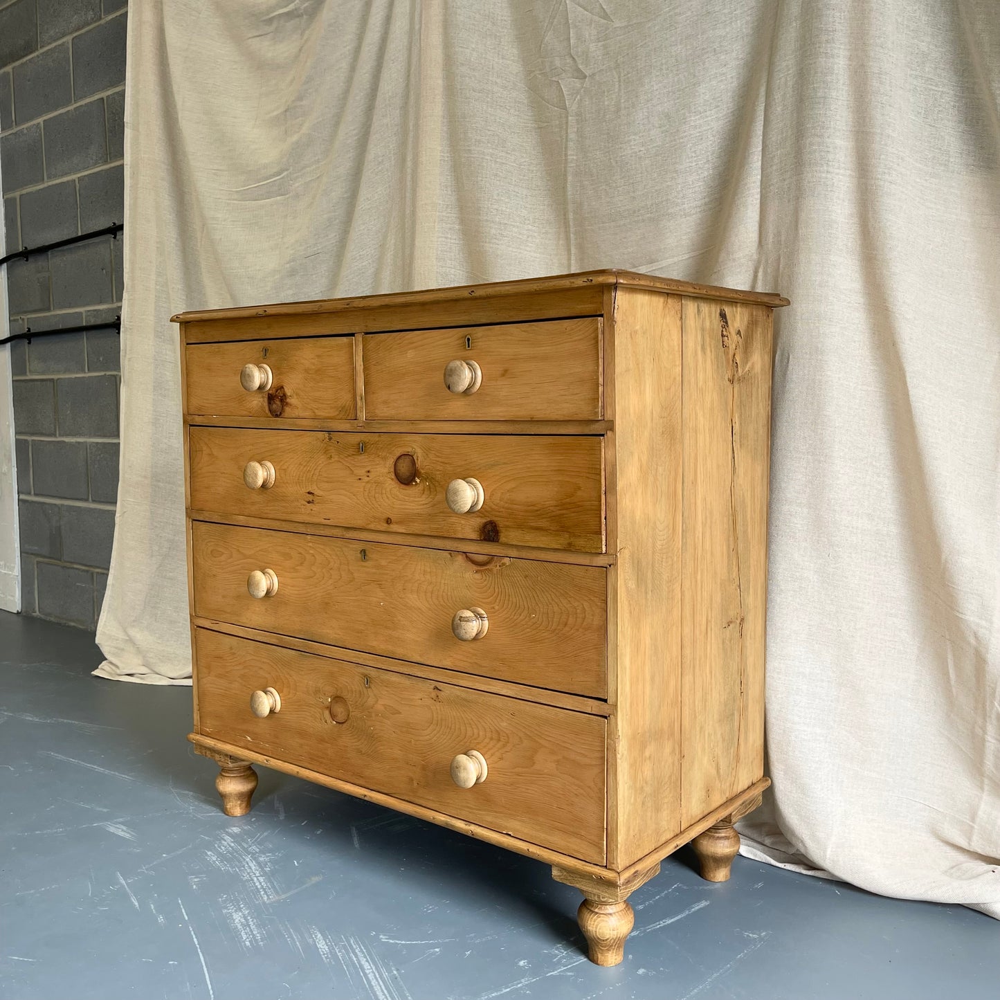 Antique Pine Chest of Drawers - #2191