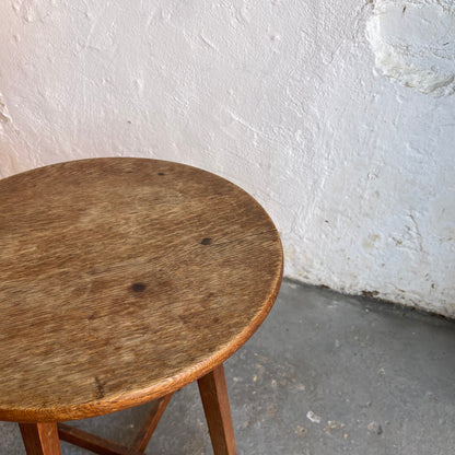 Vintage Oak Side Table - #2132