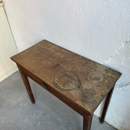 Antique Oak Side Table - #2036