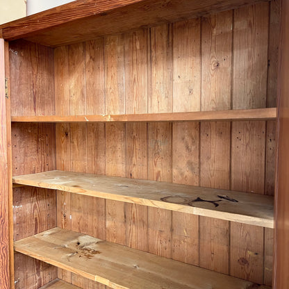 Antique Pitch Pine School Cupboard - #1982