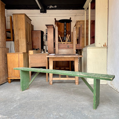 Vintage Pine Painted Bench - #2029