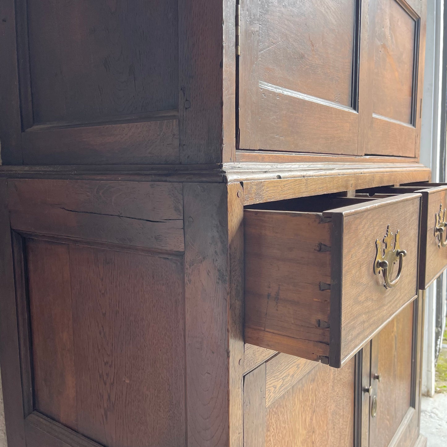 Antique Oak Bread Cupboard - #1829