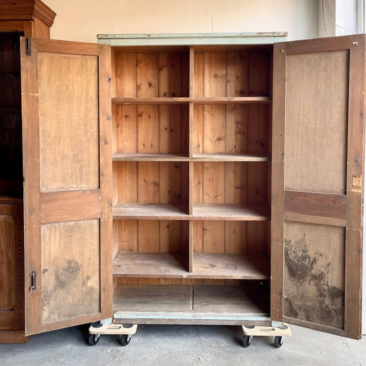 Antique Pine School Cupboard -#1446