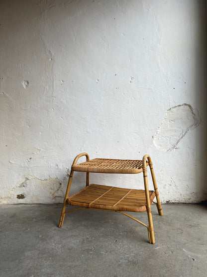 Vintage Rattan & Cane Coffee Table - #1869