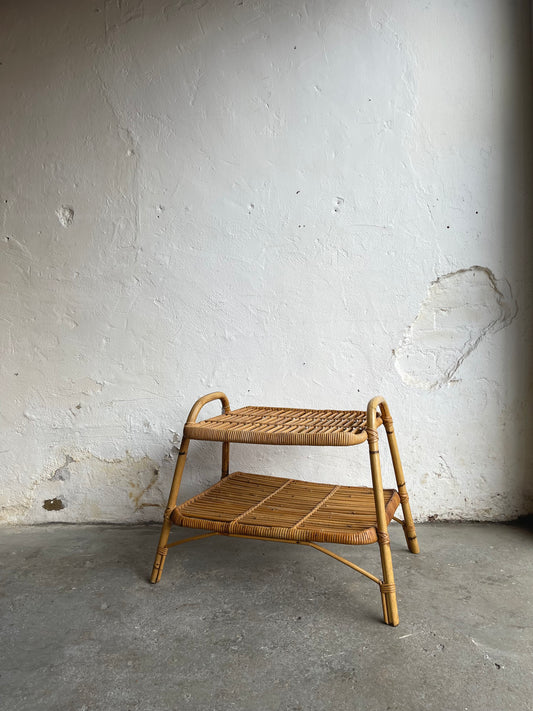 Vintage Rattan & Cane Coffee Table - #1869