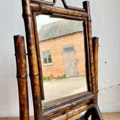 Antique Victorian Bamboo Mirror