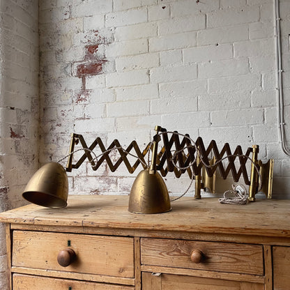 Vintage Brass Scissor Lamps - #1534