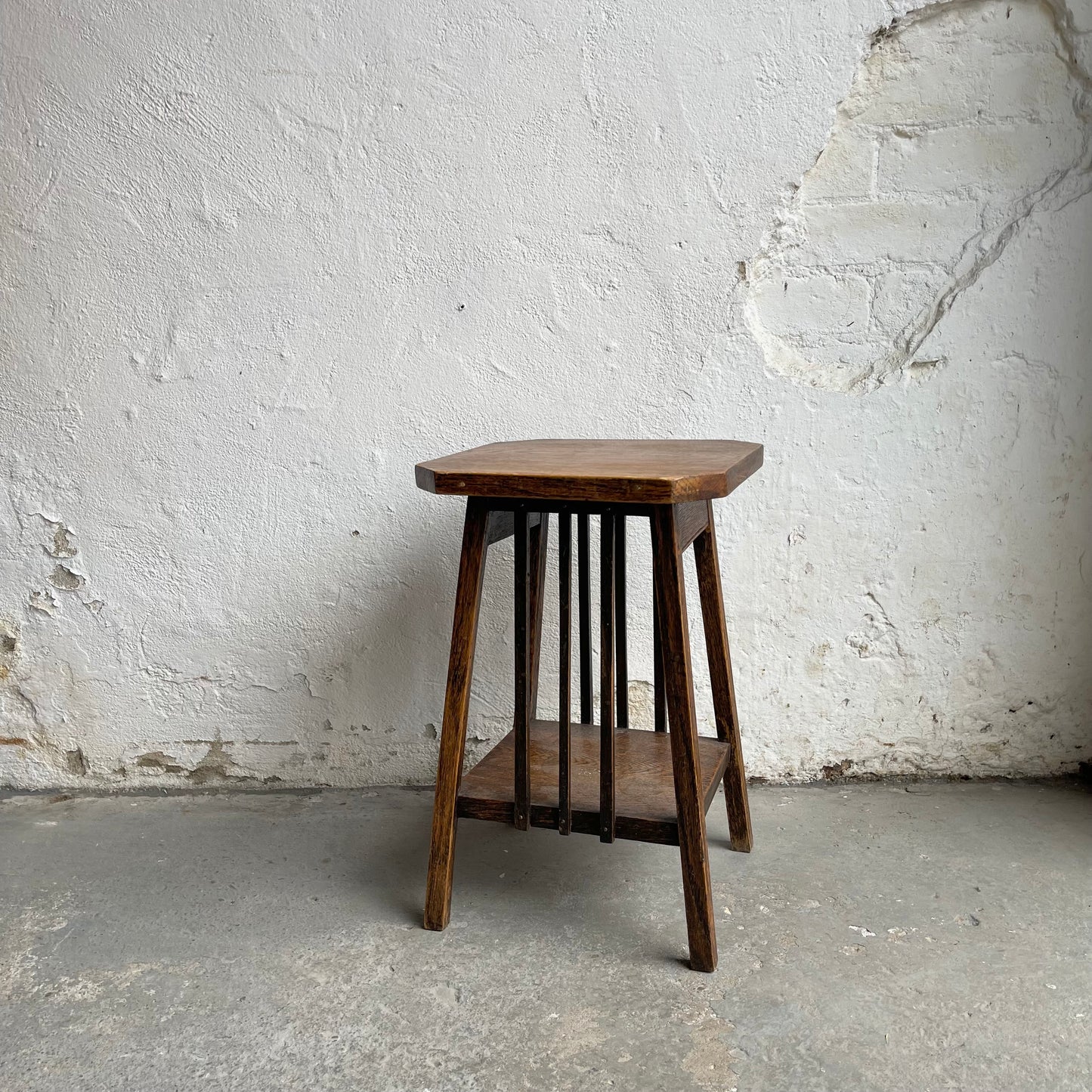 Vintage Wooden Stool/Side Table - #2107