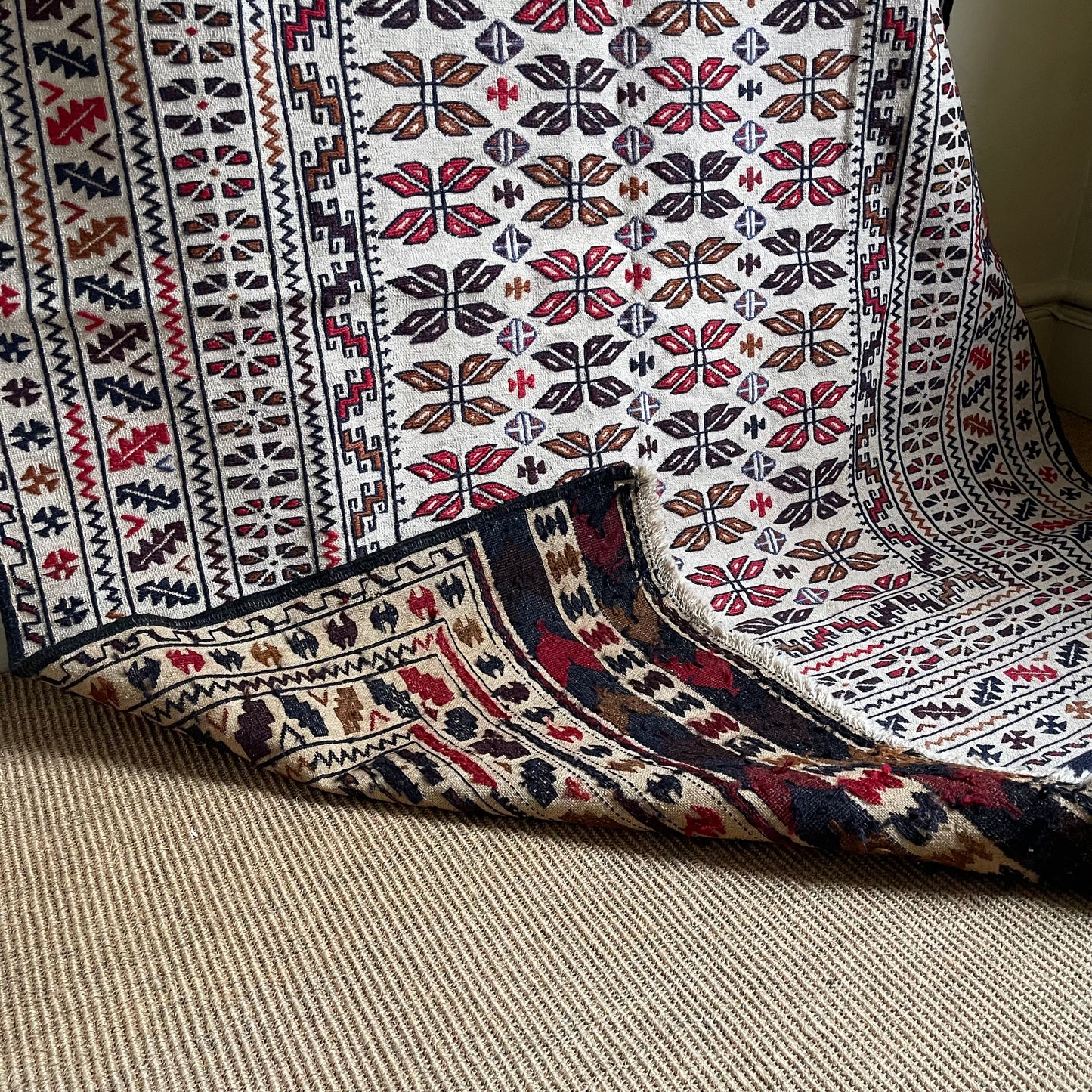Vintage Afghan Wool Rug - #1940