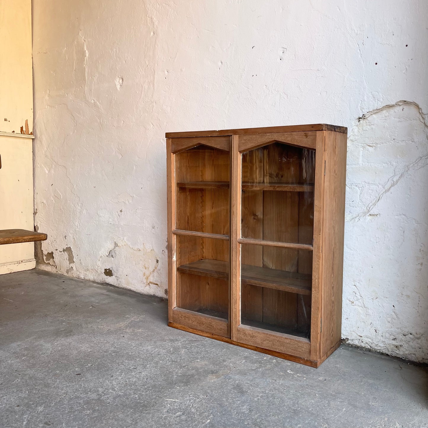 Antique Pine Glazed Cabinet - #2117