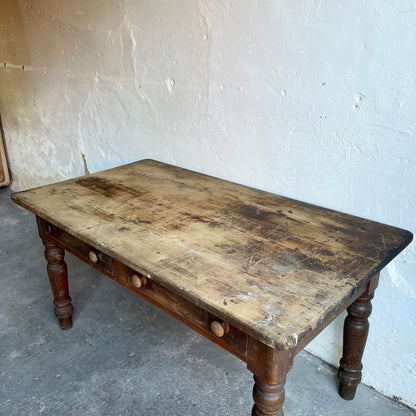 Antique Victorian Scrub Top Table - #1874