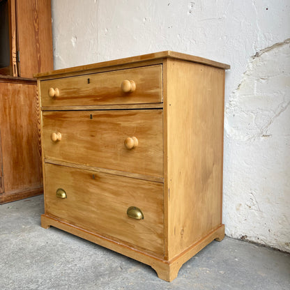 Antique Pine Chest Of Drawers - #