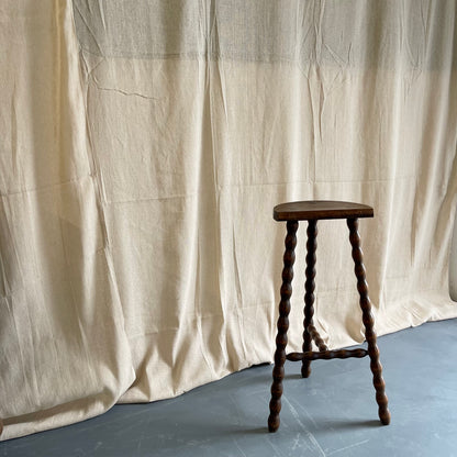 Vintage French Tall Bobbin Stool - #2212
