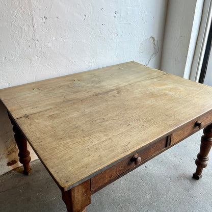 Antique Pine Farmhouse Table - #1876