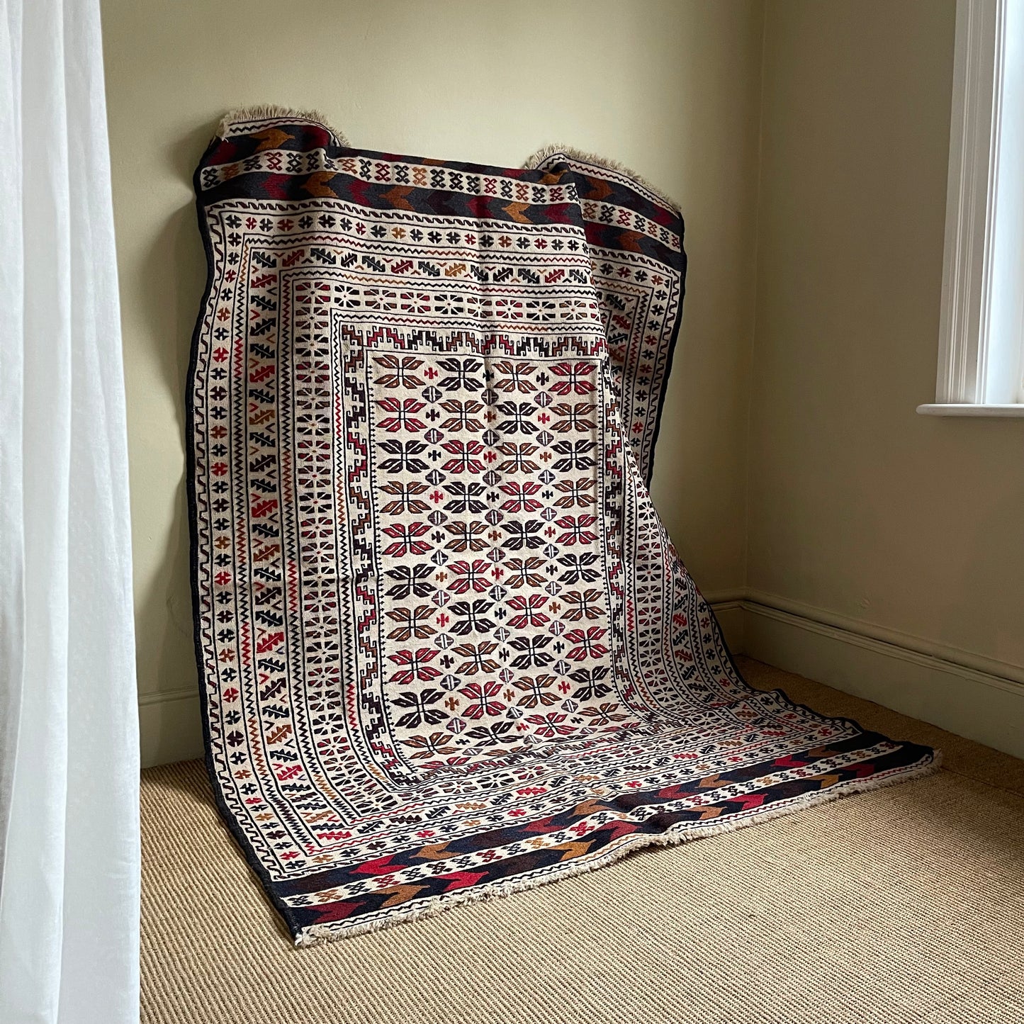 Vintage Afghan Wool Rug - #1940