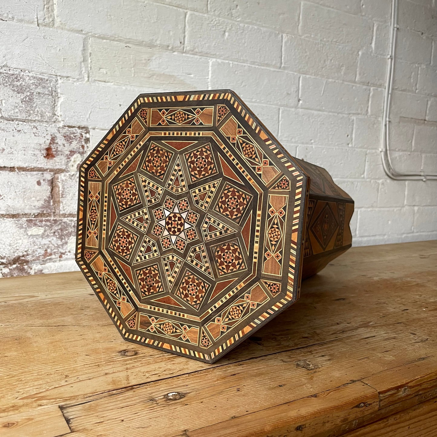 Moroccan Inlaid Marquetry Table - Small #1933