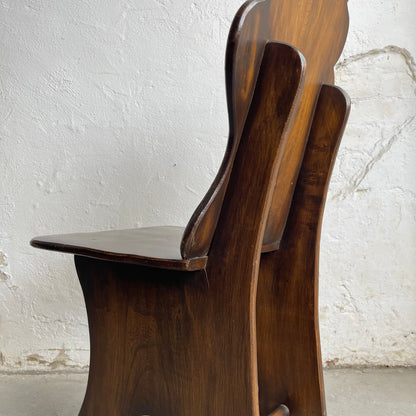 Set Of Six Vintage Elm Chairs - #2106