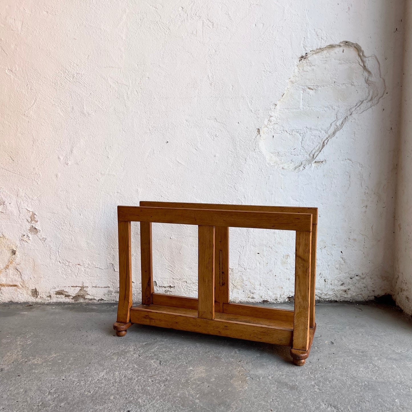 Vintage Oak Paper Rack - #2121