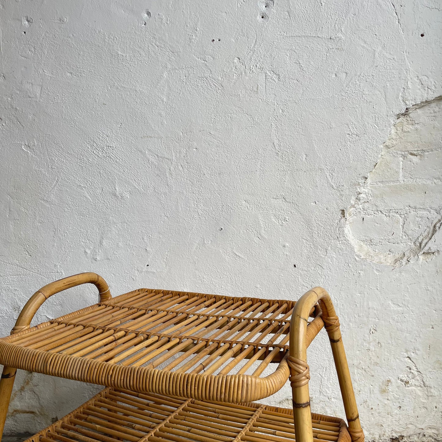 Vintage Rattan & Cane Coffee Table - #1869