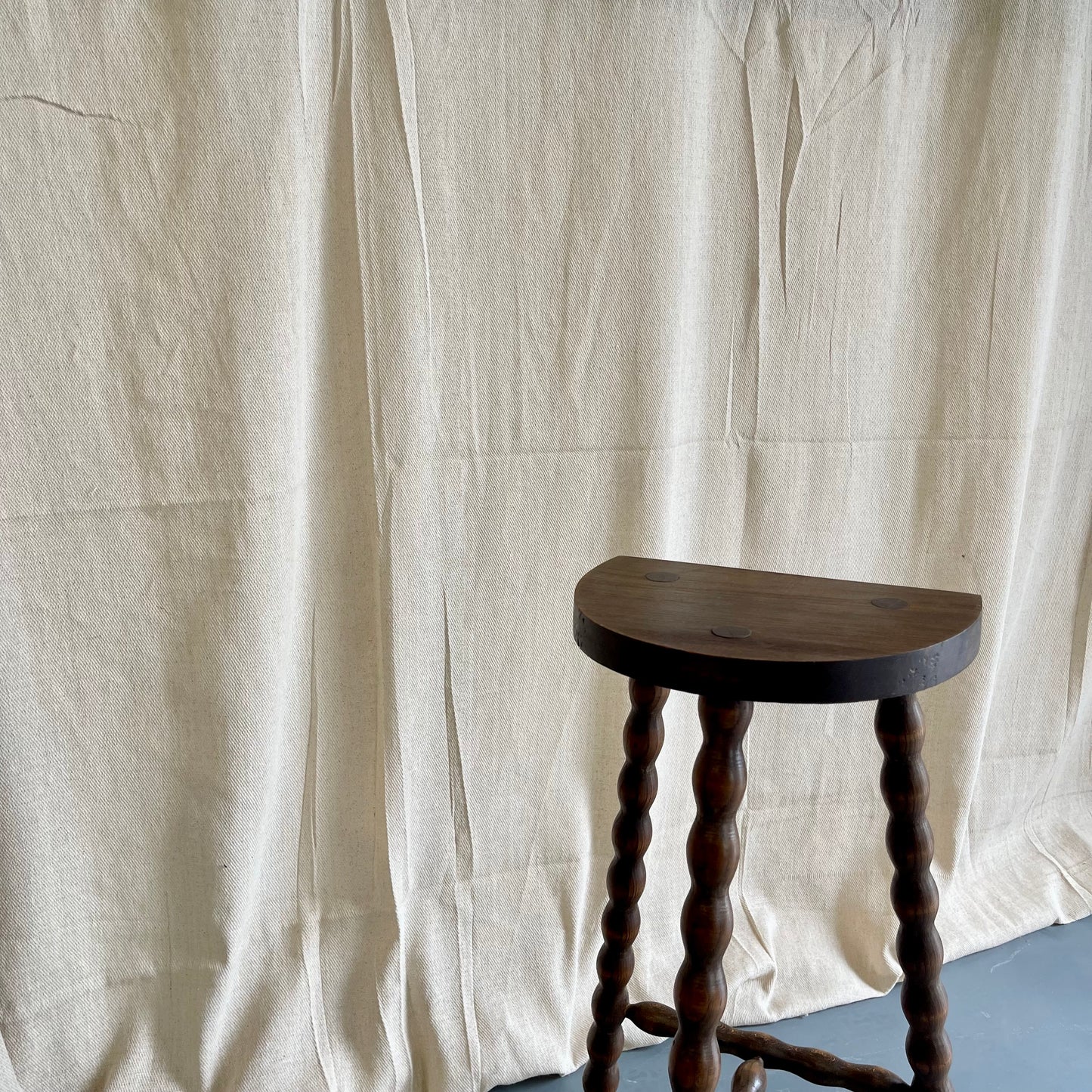 Vintage French Tall Bobbin Stool - #2212