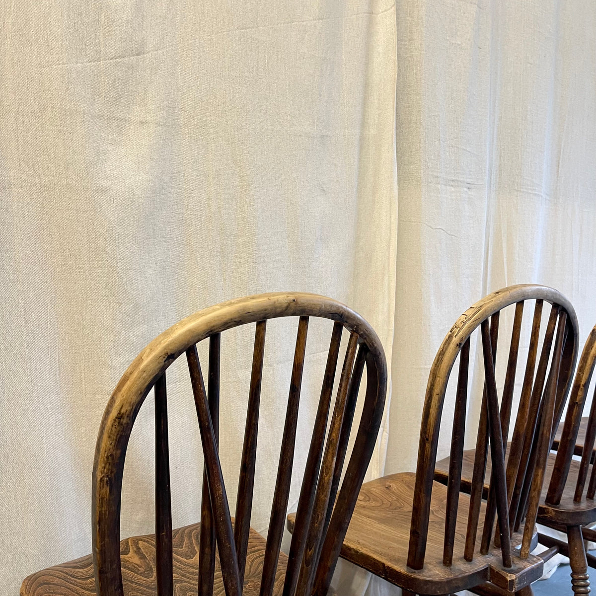 Set of Six Antique Farmhouse Chairs - #2255