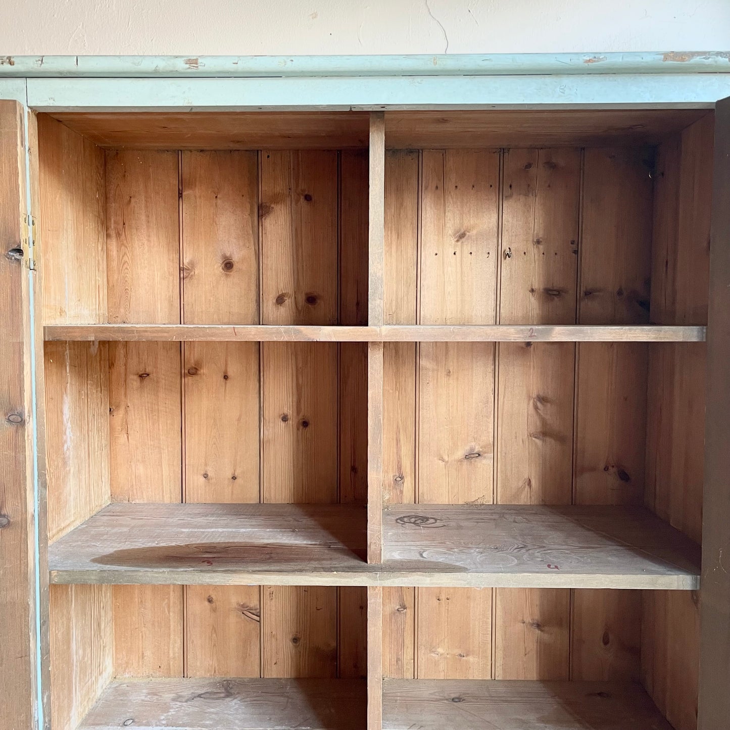Antique Pine School Cupboard -#1446