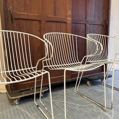 Set of Four Metal Painted Chairs - #2403