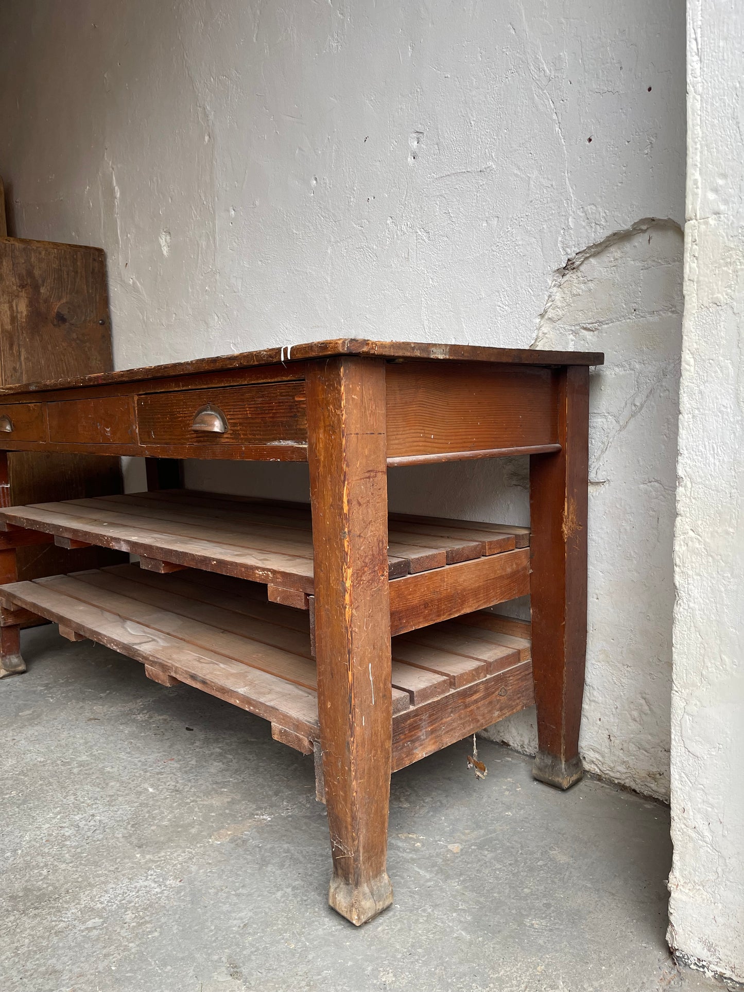 Antique Pine Workbench - #1868