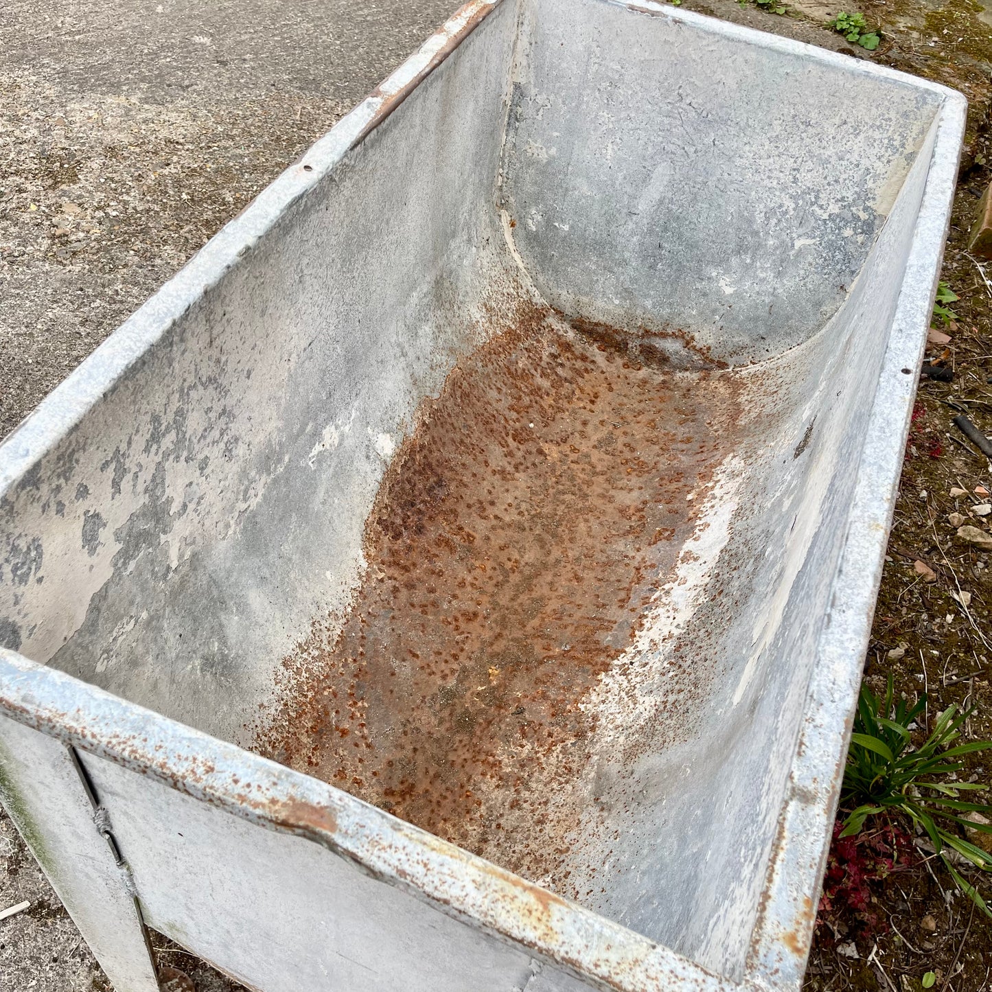 Vintage Galvanised Iron Planter - #1695